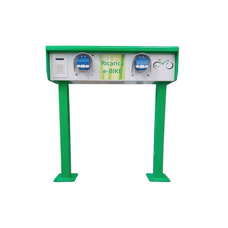 Colonnina / Stazione ricarica elettrica e-Bike 2 Stazione ricarica elettrica e-Bike - Colonnina ricarica elettrica e-bike
